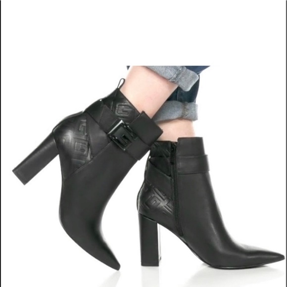 GUESS WOMEN ANKLE BLACK BOOT HEELS SIZE: 8.5 - Picture 2 of 6